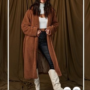 12th Tribe Serena Camel Sherpa Jacket